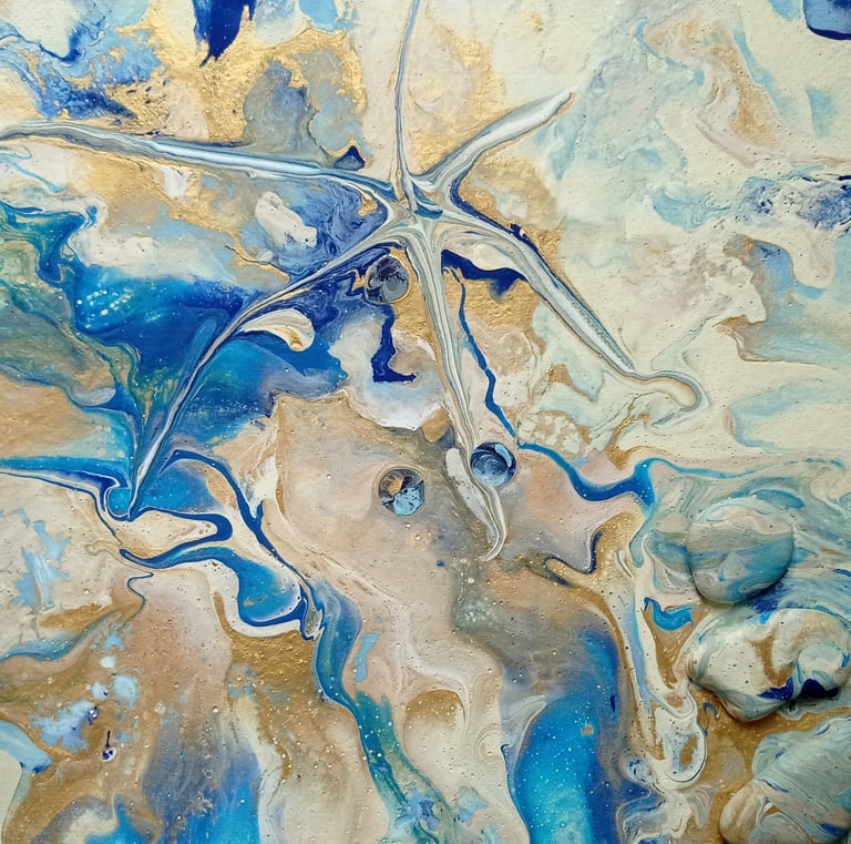 Star Deep Océan - 20x20 - 20€ - Peinture acrylique - 2024