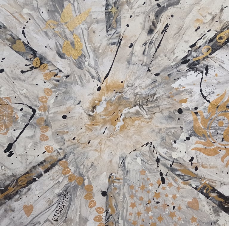 Connexion Solaire - 100€ - Peinture acrylique 60X80 - 2024