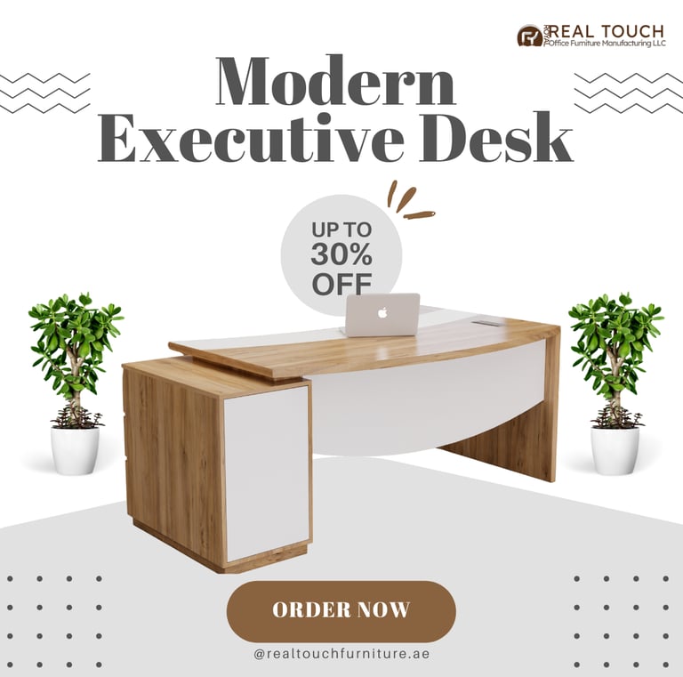 a modern office desk with a modern desk