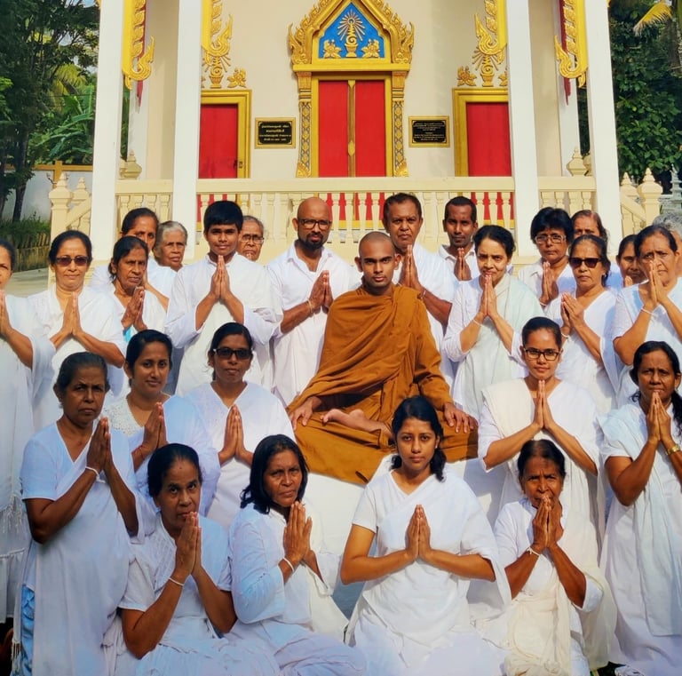 a monk monk in a white robe and a monk in a white robe