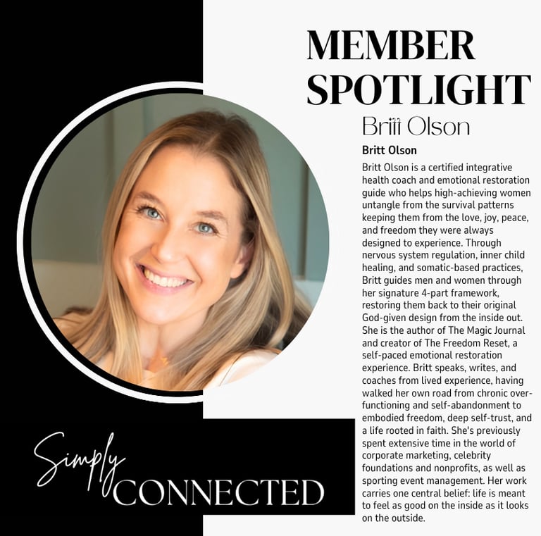 Britt Olson, Integrated Health Coach, Heal your inner child