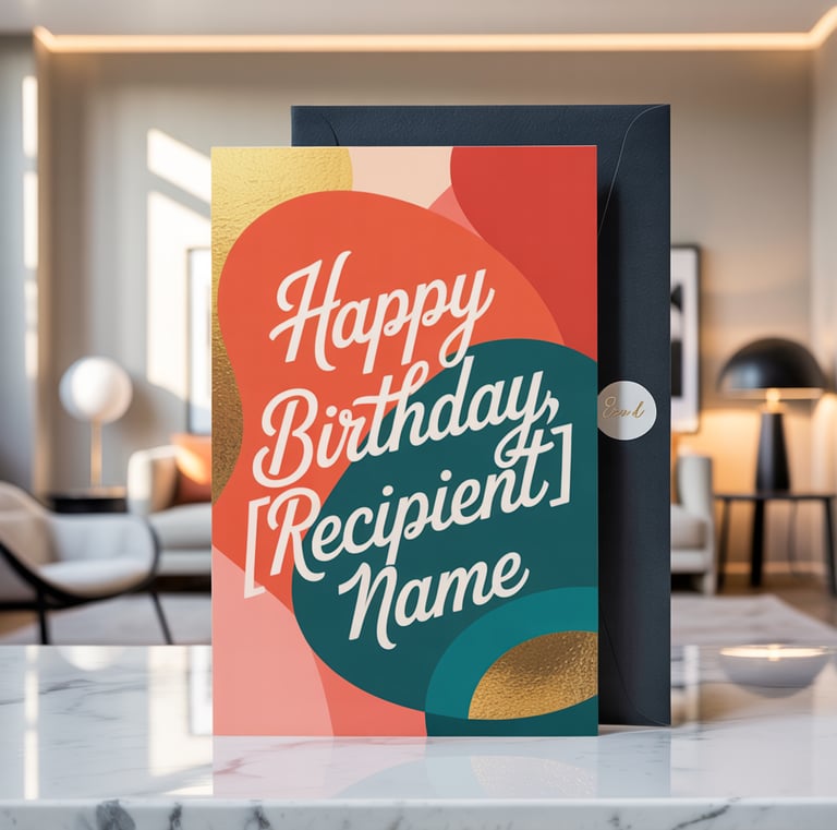 a birthday card with a happy birthday card