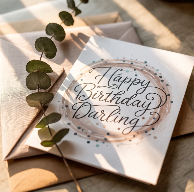 a birthday card with a happy birthday card