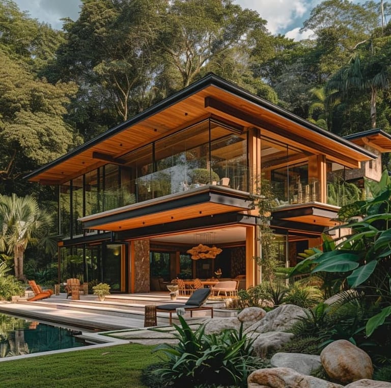 Villa with sea and mountain view