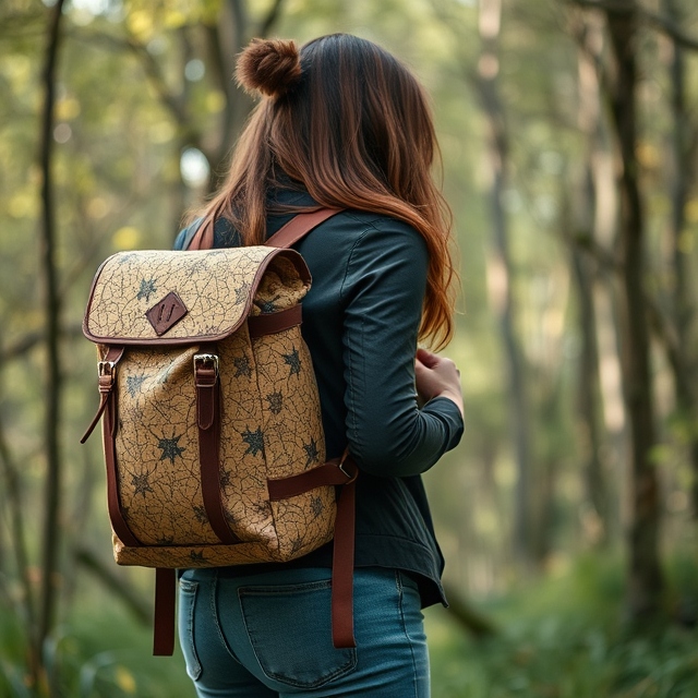 Kork Rucksack Damen in der Natur