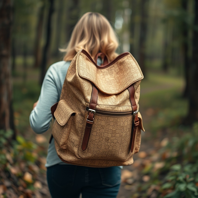 Kork Rucksäcke Damen in der Natur