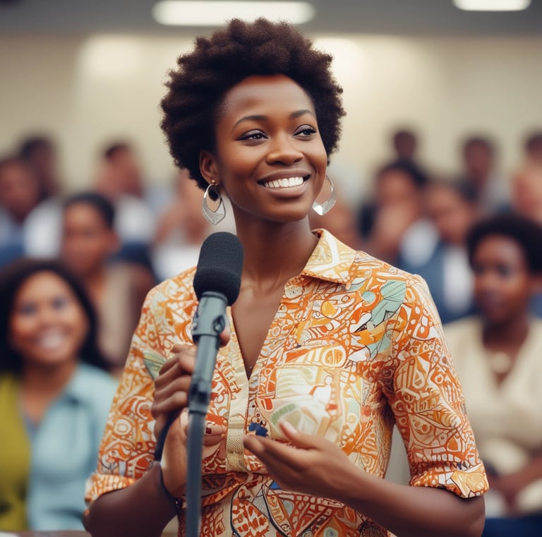 Participants at a civic engagement event.