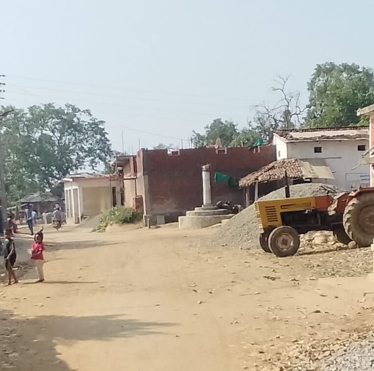 image of children and tractor