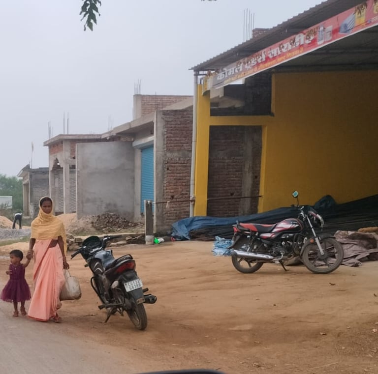 lady and child near bike
