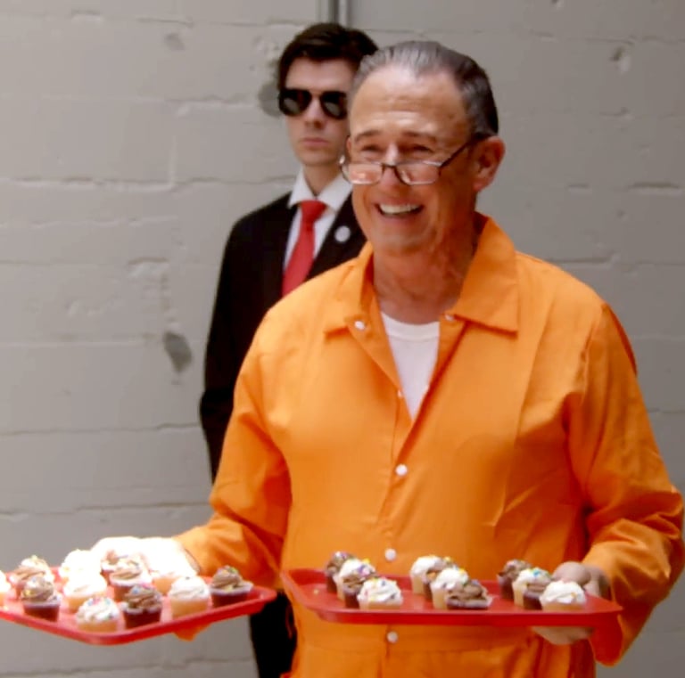 Rudy Giuliani Serving Cupcakes in Cafeteria - Prisoner Trump Image