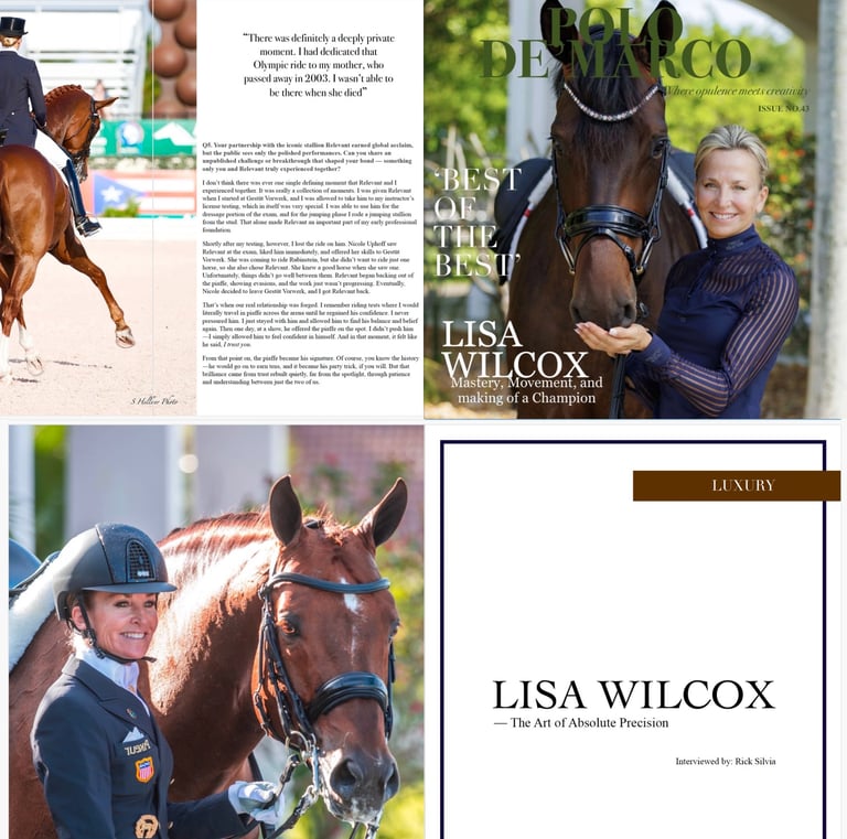 Lisa Wilcox on the cover of Polo DeMarco Magazine 