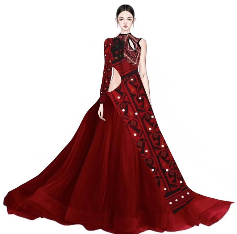 Tradiational western Gown