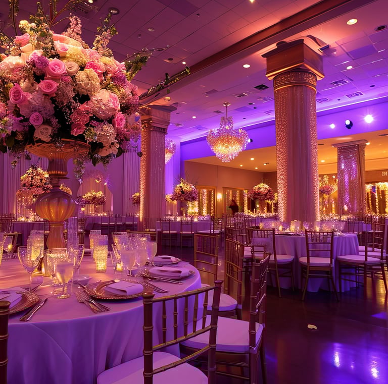 Luxurious wedding decorations 