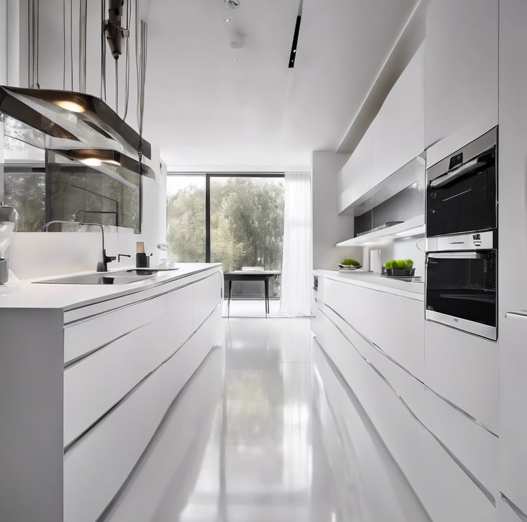 white kitchen room set