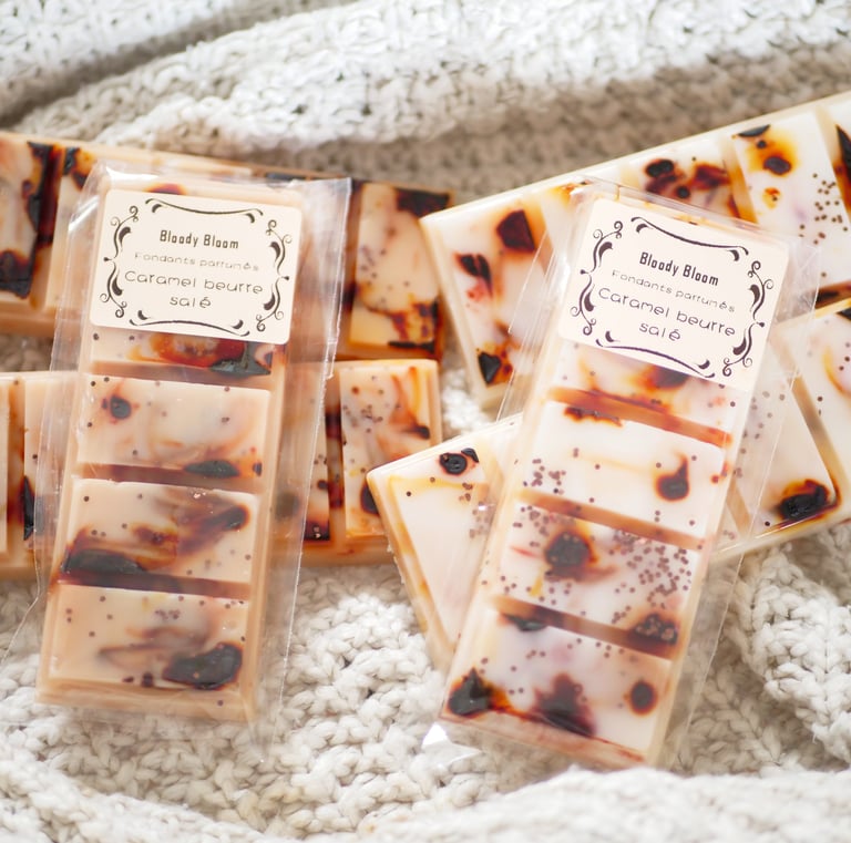 caramel beurre salé fondants parfumés artisanel bloodybloom sorcellerie sorcière ésotérique