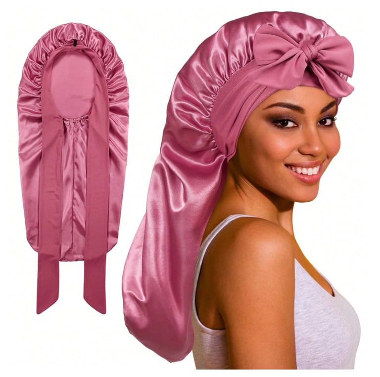 Protect your hair overnight with this silky, comfortable bonnet