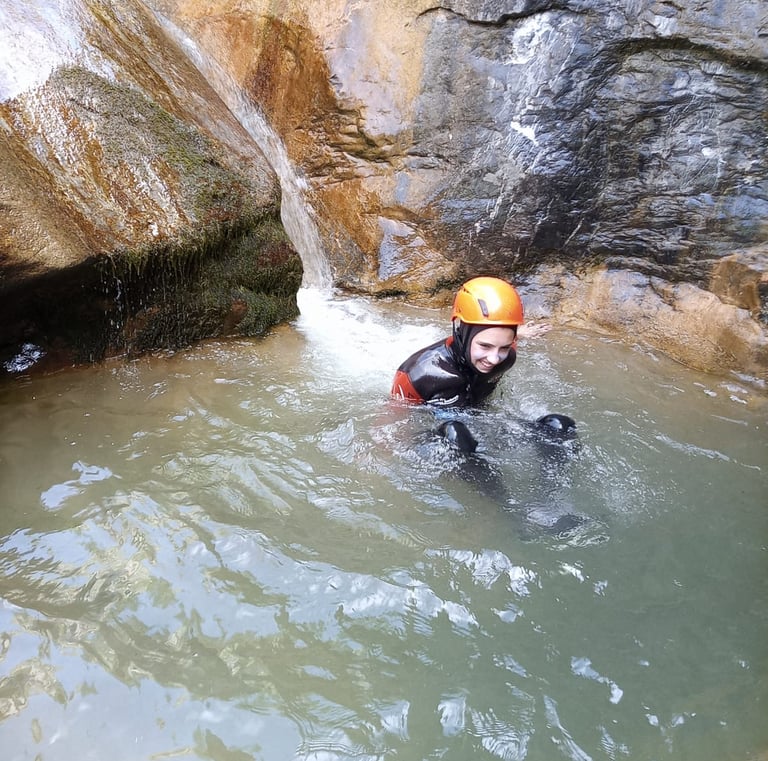 Canyon ado la Rouanette, canyoning Srre-Ponçon, 05, Hautes-Alpes
