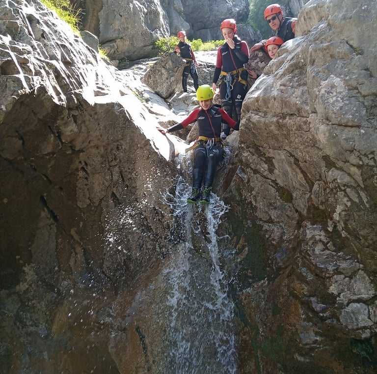 canyon journée de la rouanette, initiatiion, familles, enfants, champsaur, Chorges Savines