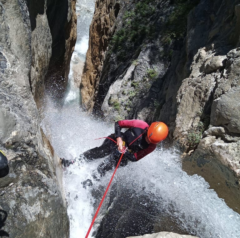 Rappels en autonomie, canyon de la Blache, cascade Serre-Ponçon