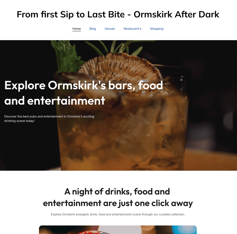 Ormskirk After Dark website