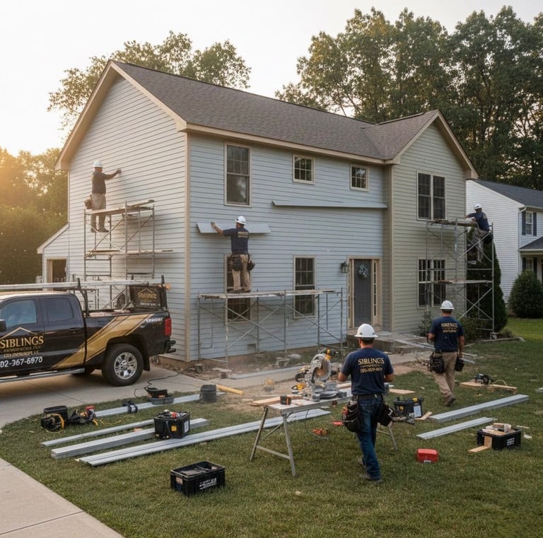 Exterior remodeling in New Castle Delaware by Siblings Construction LLC