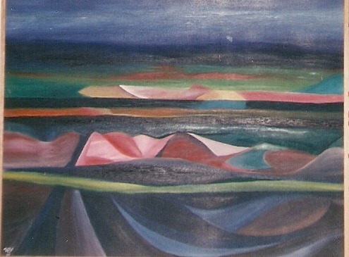 A busca de si mesmo pelo espelho das cores - óleo - 1991