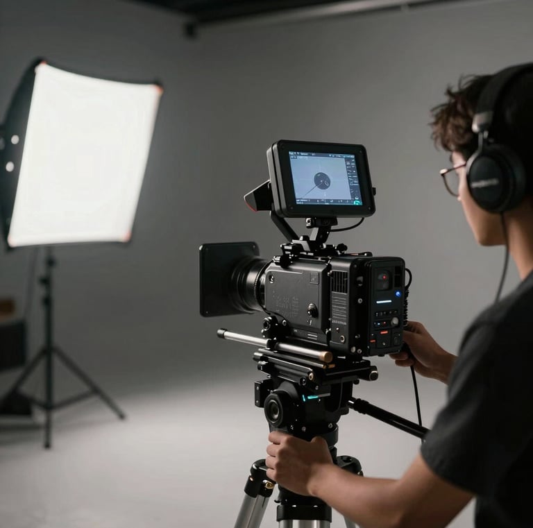 Team member preparing equipment for fast delivery in a bright workspace.