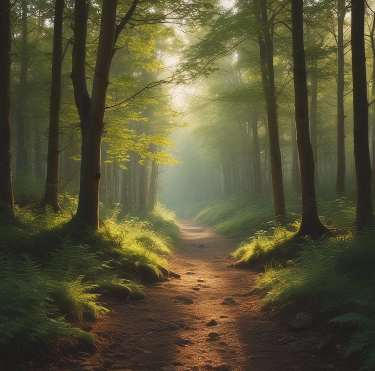 A flat lay of wellness essentials: crystals, dried herbs, and a journal on a light wooden surface.