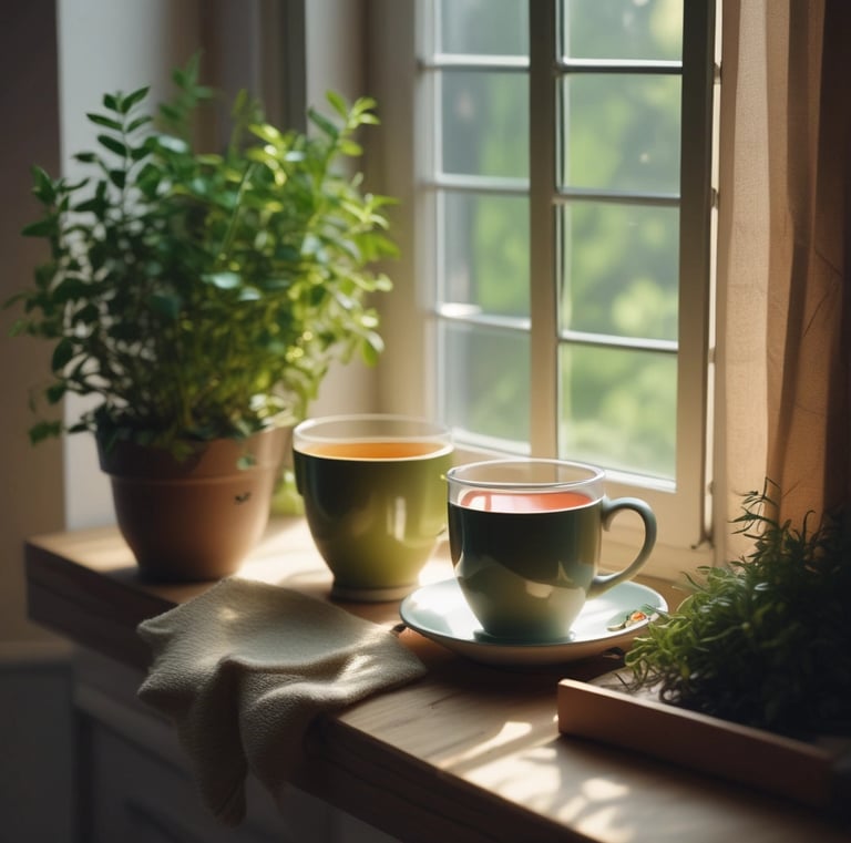 An open e-book titled 'Connexion Corps-Esprit' resting on a beige linen cloth.