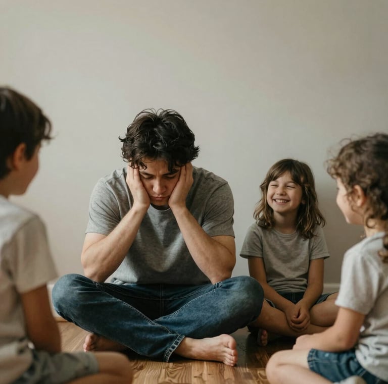 A happy couple sharing a light moment during a relationship coaching session on a laptop screen.