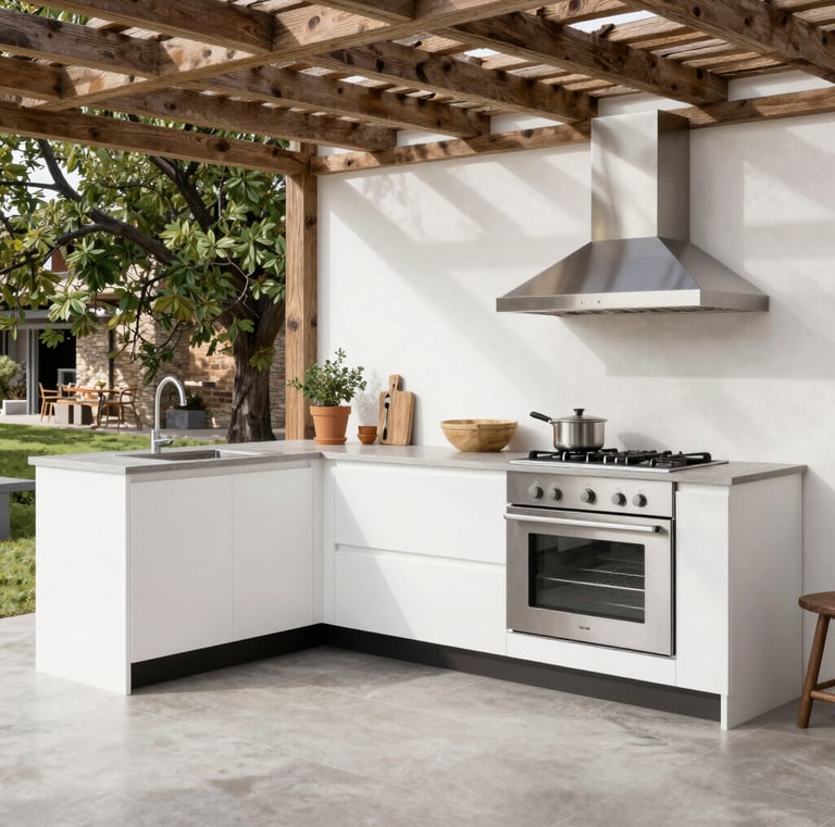 A wide view of a fully renovated living space showing flawless finishes and order