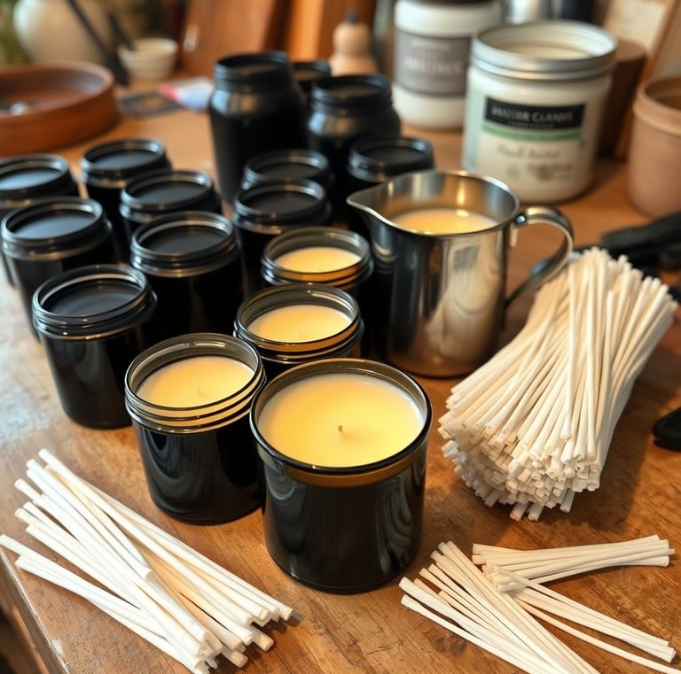 Hand poured soy candle studio 