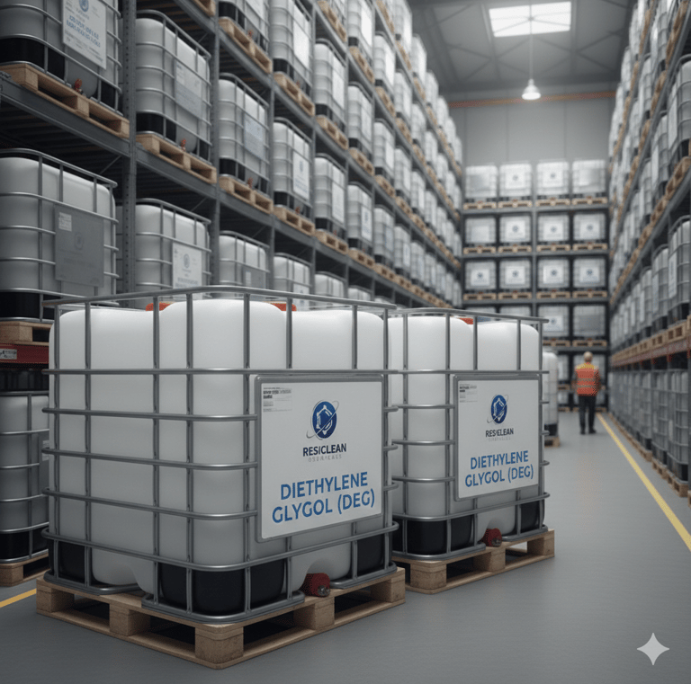 a warehouse pallet with several barrels and barrels