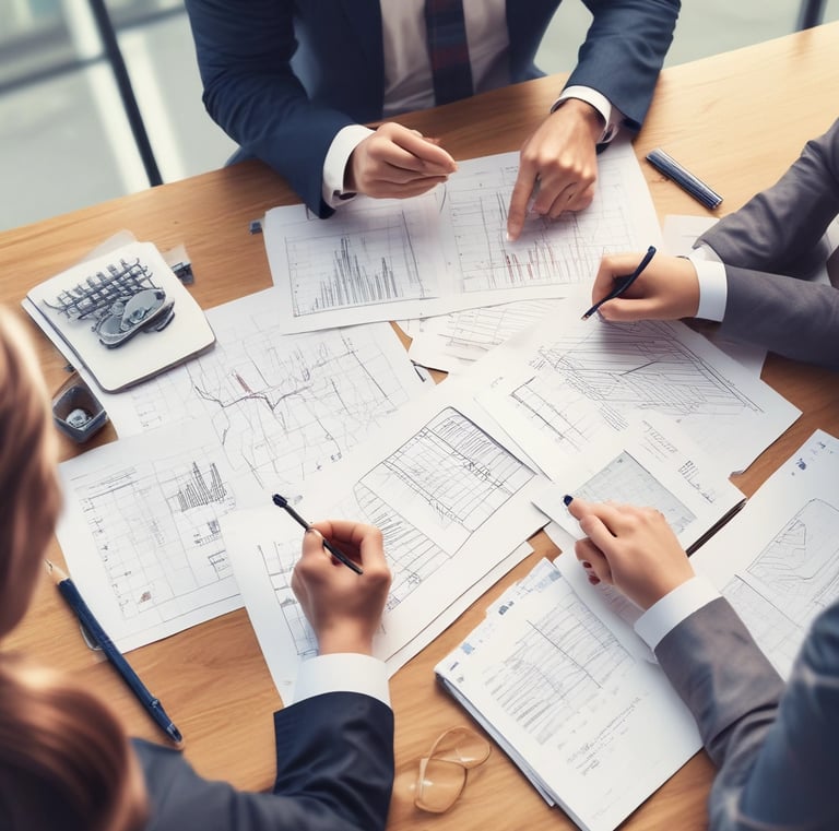 A team celebrating a successful project completion.