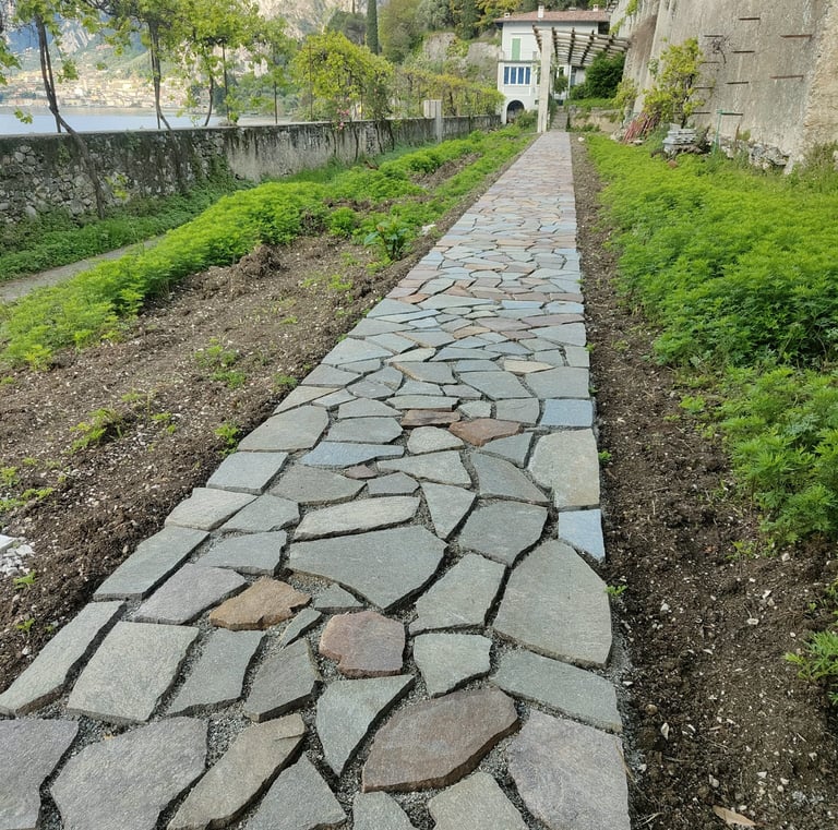 piso de laja de pórfido