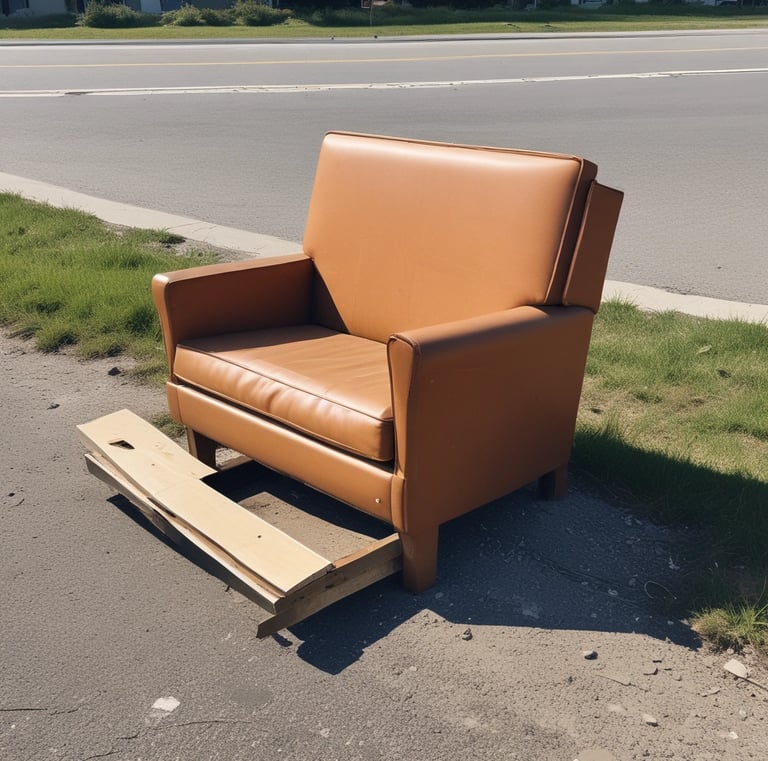 Several individuals are engaged in loading trash into a garbage truck on a city street. The scene includes large black garbage bags, blue barrels, and a no parking sign. Nearby, a man in a white tank top holds a beverage, while another in a yellow shirt stands on the truck. A person walks by with a backpack, near a building and some trees.