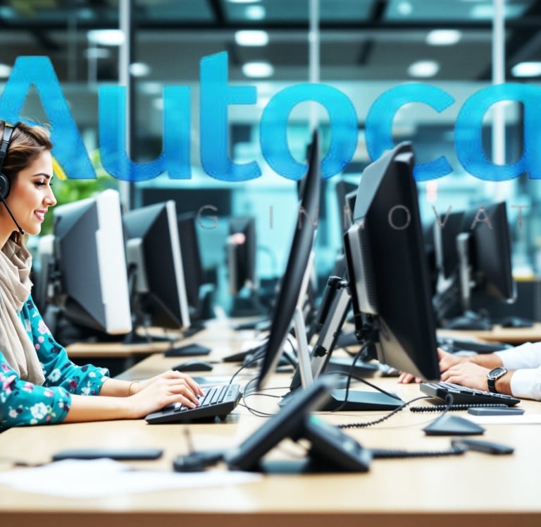 Remote team managing bookings through Autocab system for professional taxi services.