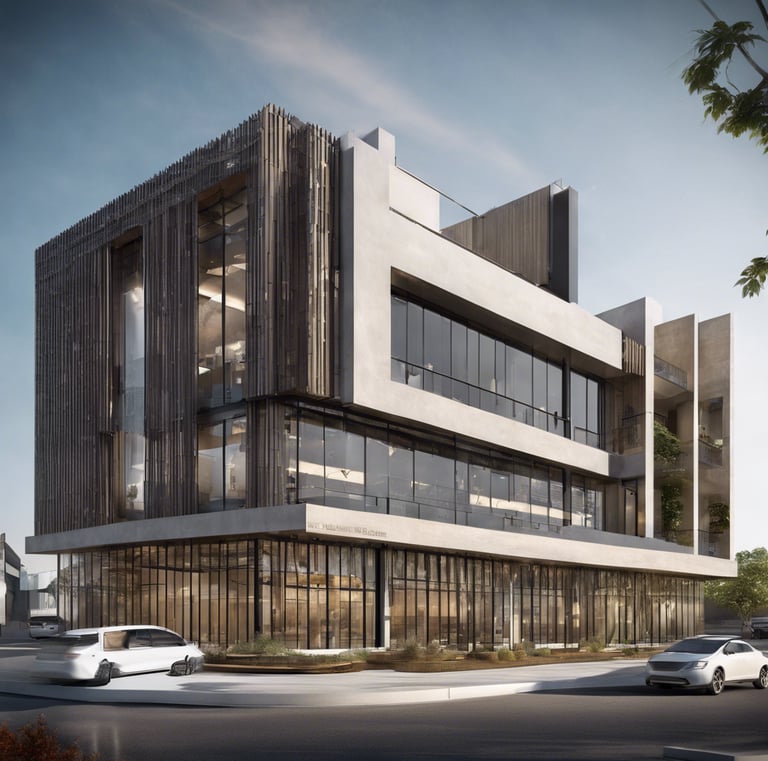 a building with a lot of windows and a lot of windows