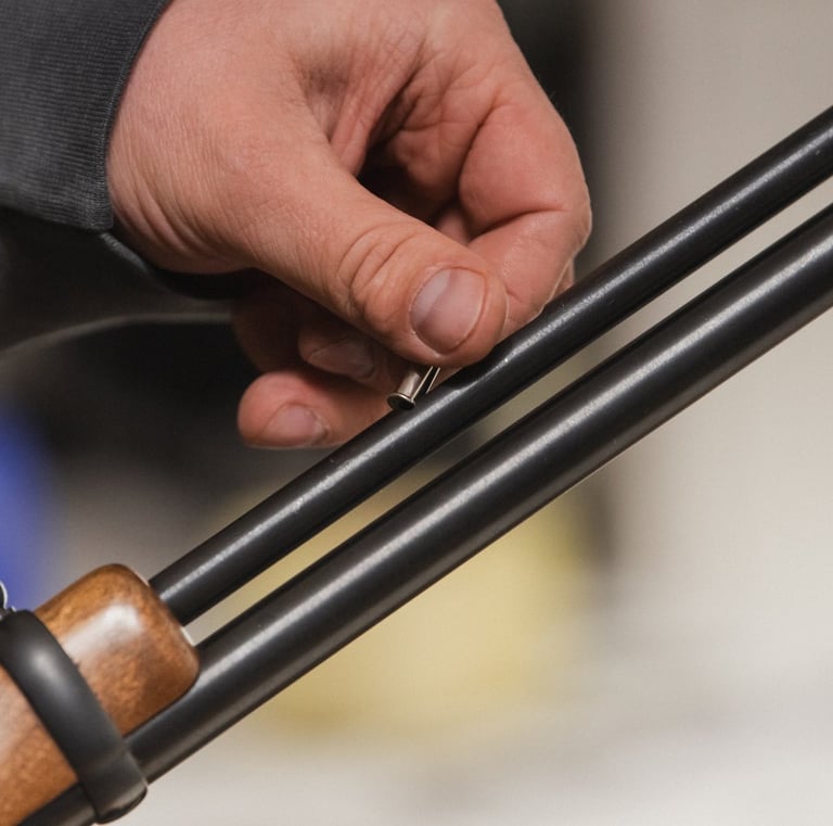 šautuvo kulkų įdėjimas