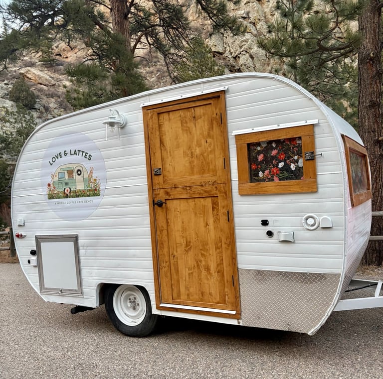 Love & Lattes Mobile set up at an outdoor Colorado event