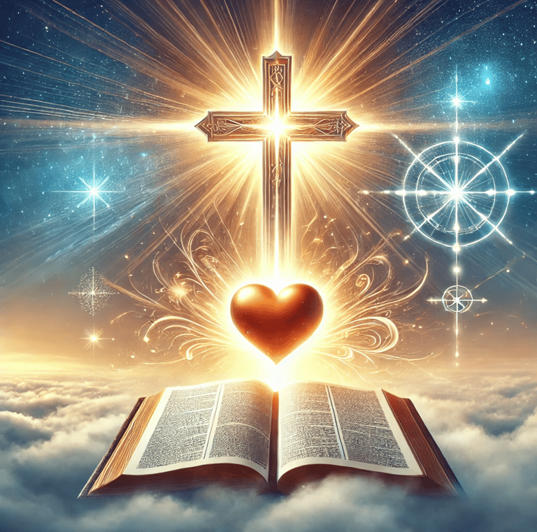 Cross, heart, Holy Bible