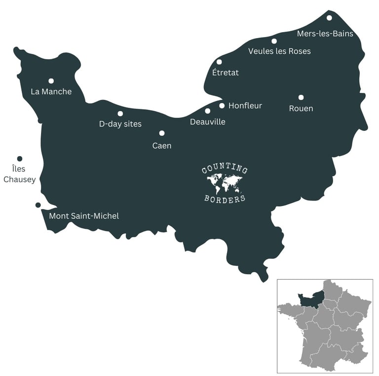 Reisroute Normandië