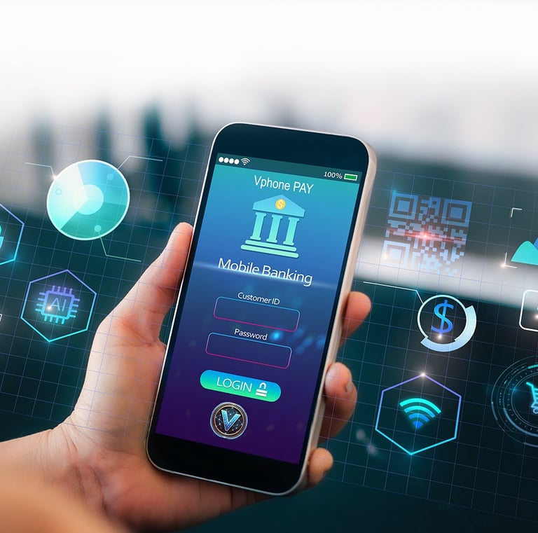 Vphone Pay on cell phone image