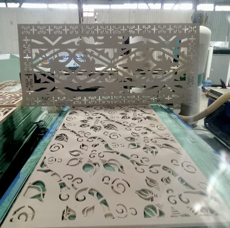 Hasil kerja kami untuk bahan mdf dengan cnc router