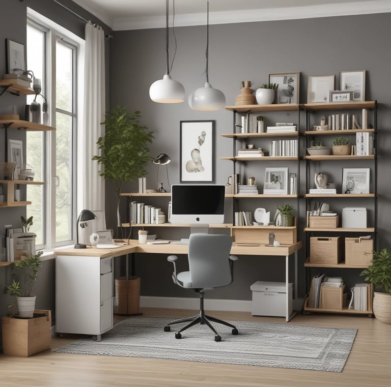A team collaborating around a large table in a bright room.