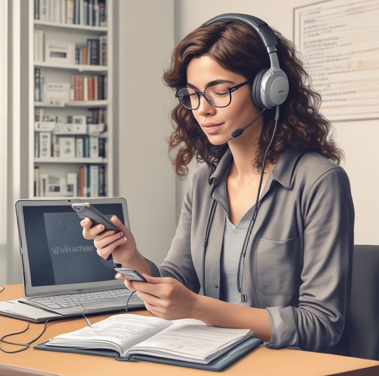 A hand holding a journal with a plain cover surrounded by a field of white daisies with yellow centers. The hand is resting among vibrant green foliage, suggesting a peaceful outdoor setting.