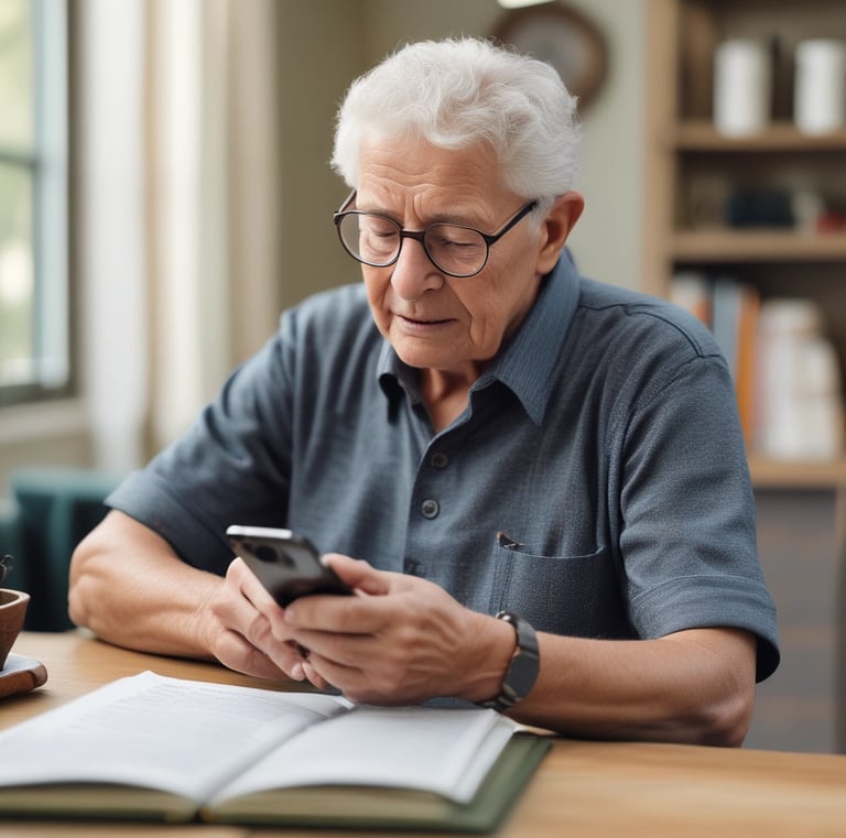 A close-up view of a journal page with headings such as 'Date' and 'Today, I'm thankful for', alongside sections titled 'Scripture' and 'Reflection'. There is also a small sprig of leaves placed on a light wooden surface.