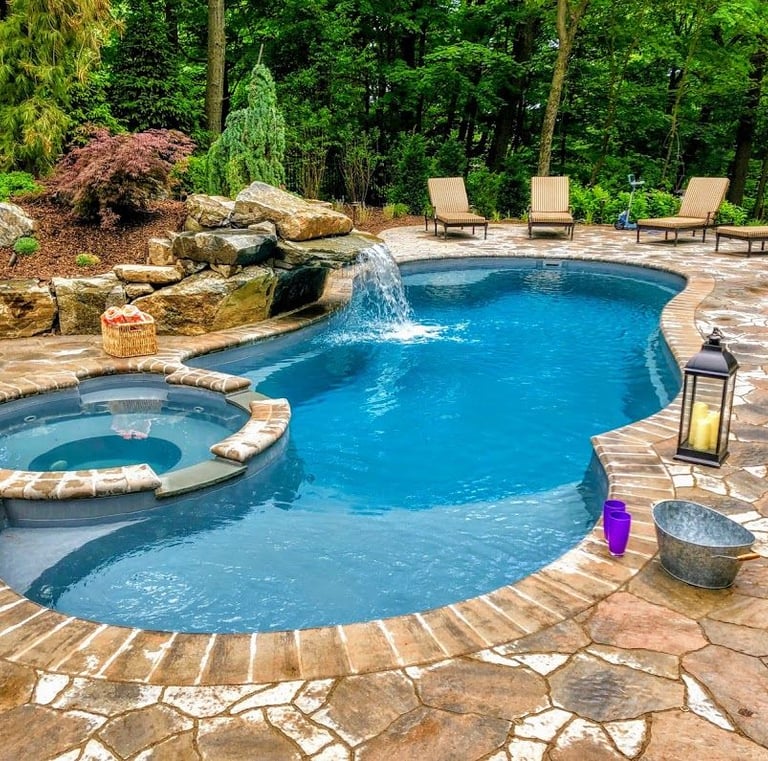 Masonry Natural landscape Custom Pool Design in Amagansett