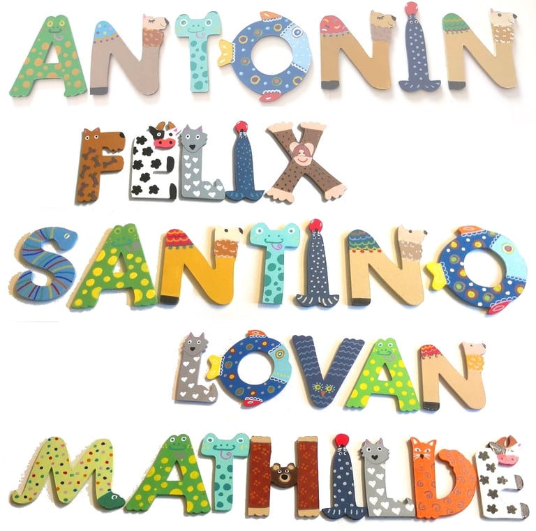 Prénom déco lettres en bois