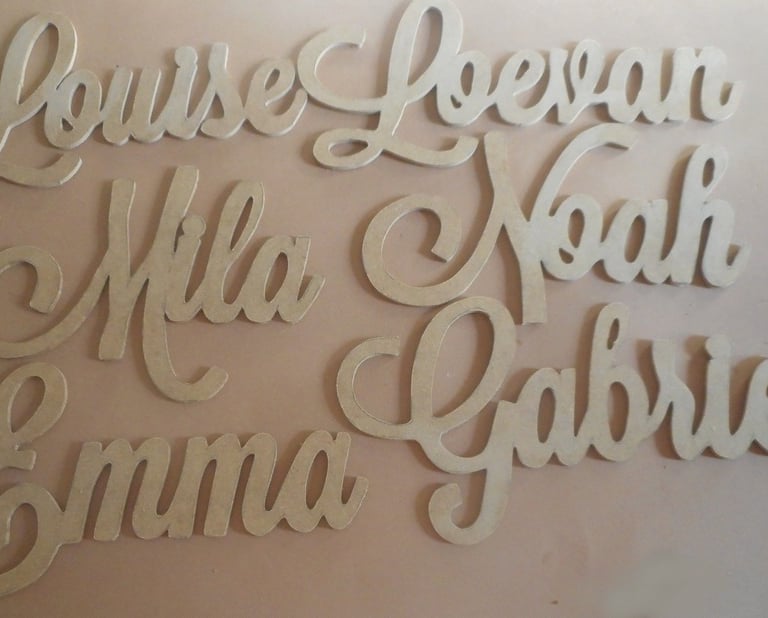 Prénoms en bois décoration murale